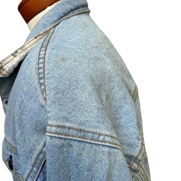 Vtg 1990's Hard Rock Cafe CHICAGO Save the Planet Denim Jacket size XL XLarge - Picture 8 of 15